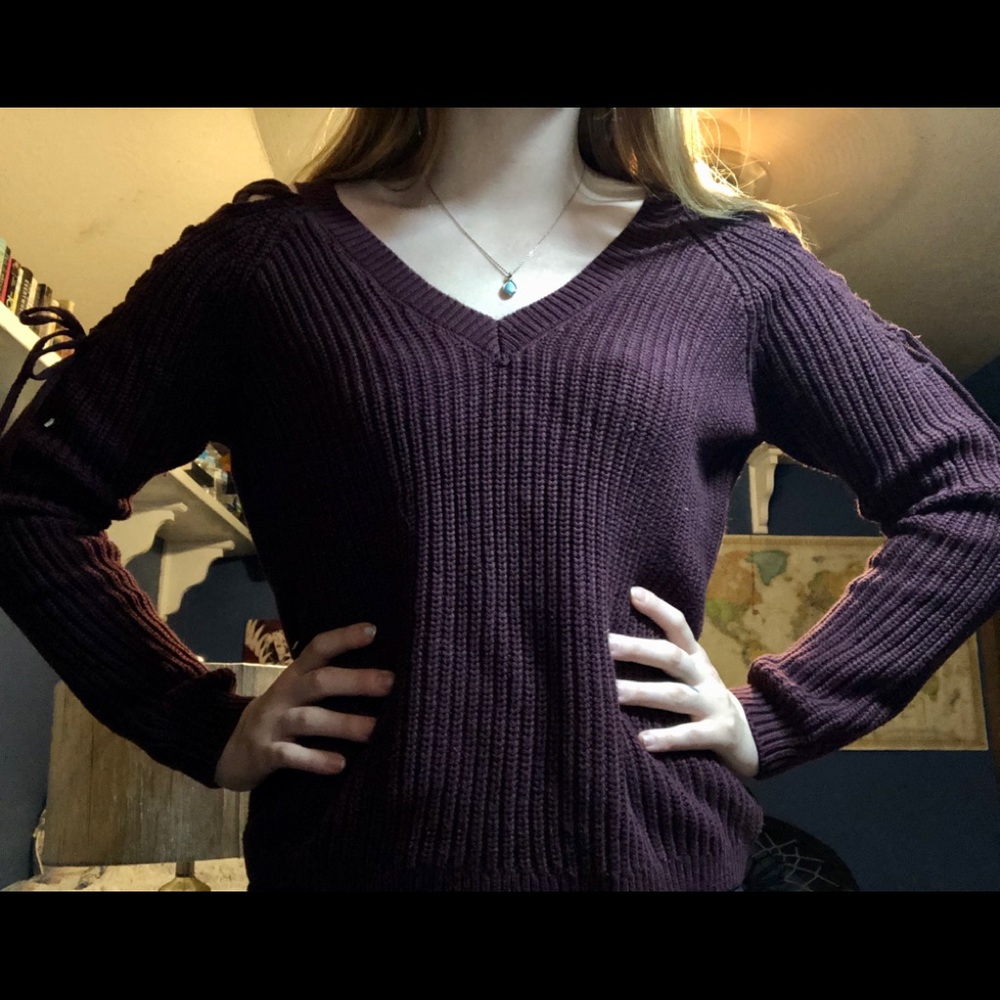 Purple Knit Sweater